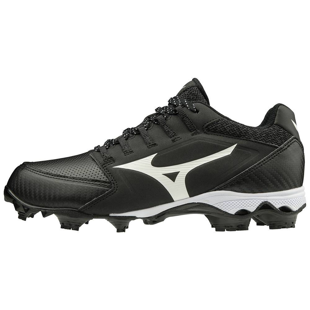 Mizuno Women's 9-Spike Advanced Finch Elite 4 TPU Molded Softball Cleats Black/White (320590-VZT)